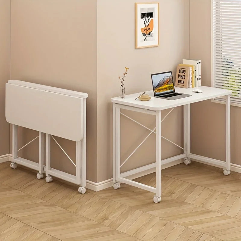 Folding desk, movable desk, home student computer desk, study desk, bedroom bedside desk, office desk computer desk desk table