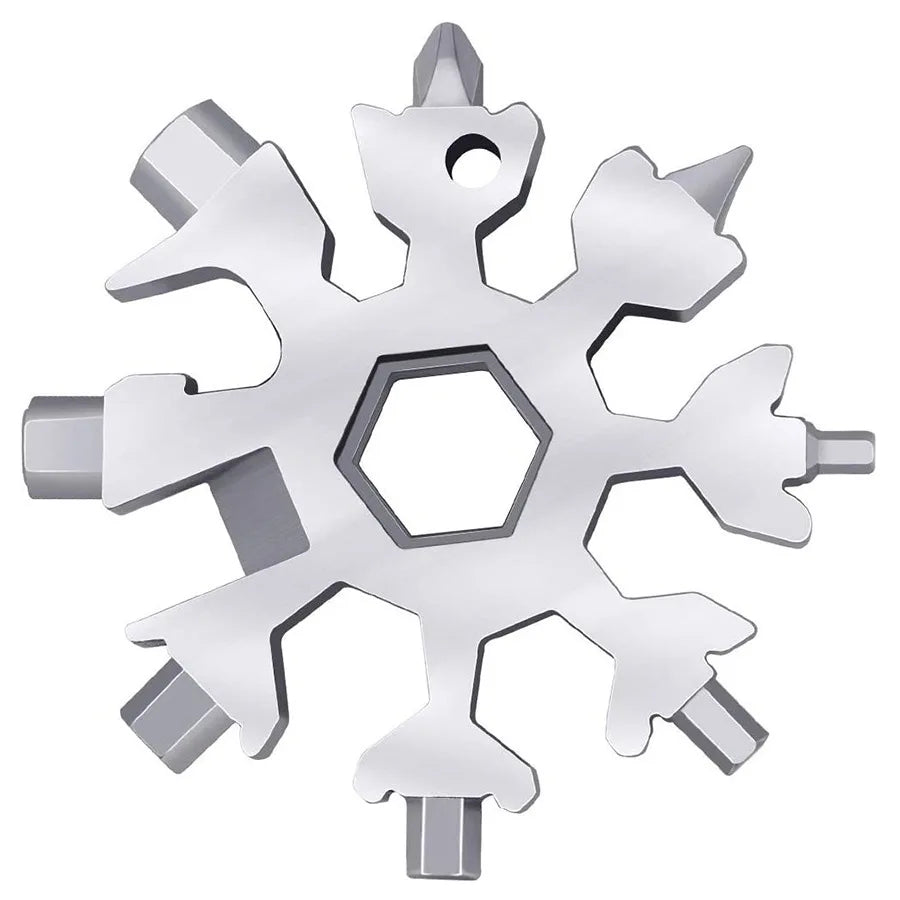 Universal Portable 18 In1 EDC Snowflake Torque Wrench Multi Tool Stainless Steel Tools Set Multifunction Hand Tools Manual Tool
