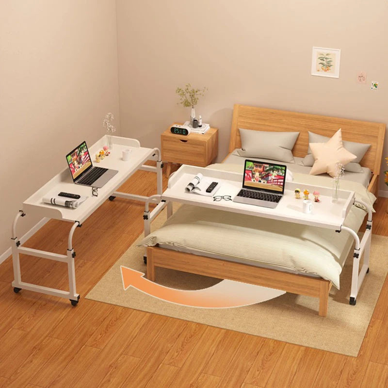 Laptop Computer Adjustable Height And Length Living Room Bedroom Movable Desk Overbed Table