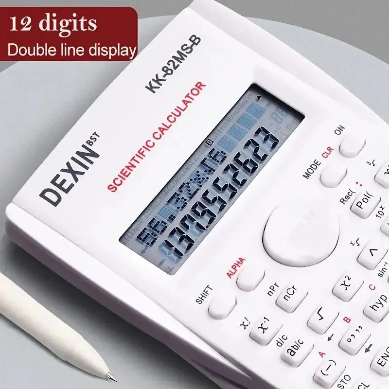 1pc Engineering Scientific Calculator 2 Line Function Calculator Fraction Calculator Statistic Calculator For School Calculator