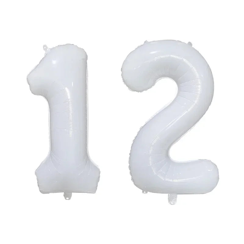 2Pcs 32 Inch Gold Silver Black Blue Red Helium Foil Number Balloon 10 11 12 13 14 15 Happy Birthday Party Decoration Supplies