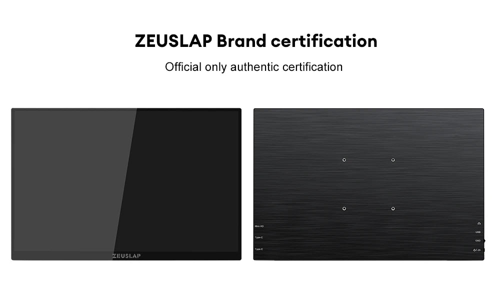 ZEUSLAP 16" 2.5K 144hz Touch Screen Portable Monitor 2560*1600 100%sRGB 500Cd/m² Travel Display for Laptop Computer