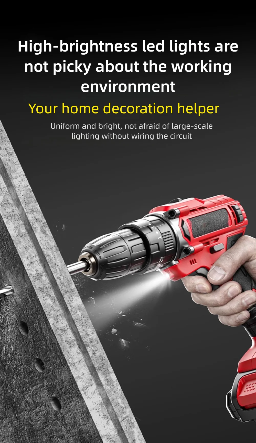 New Rechargeable Electric Screwdriver with Lithium Battery and Multiple Functions A