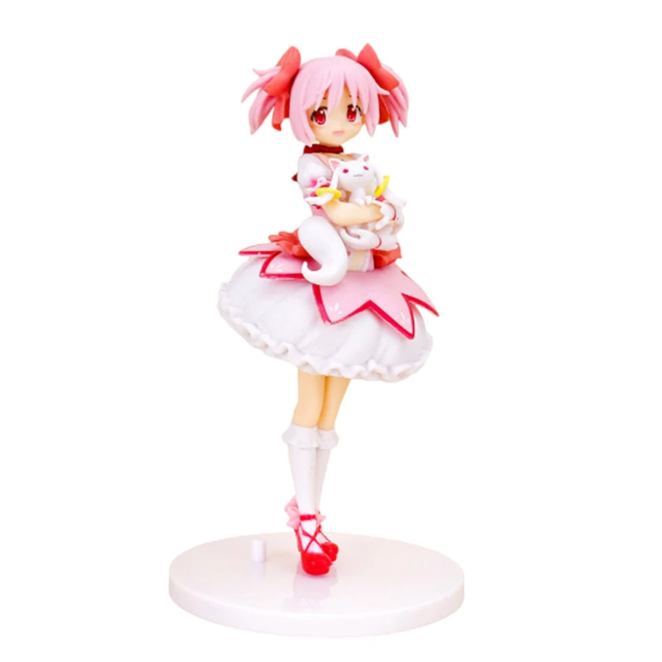 18CM Puella Magi Madoka Magica Aniem Figure Kaname Madoka Magic Girl PVC Anime Action Figures Model Anime Cartoon Model Toy Gift