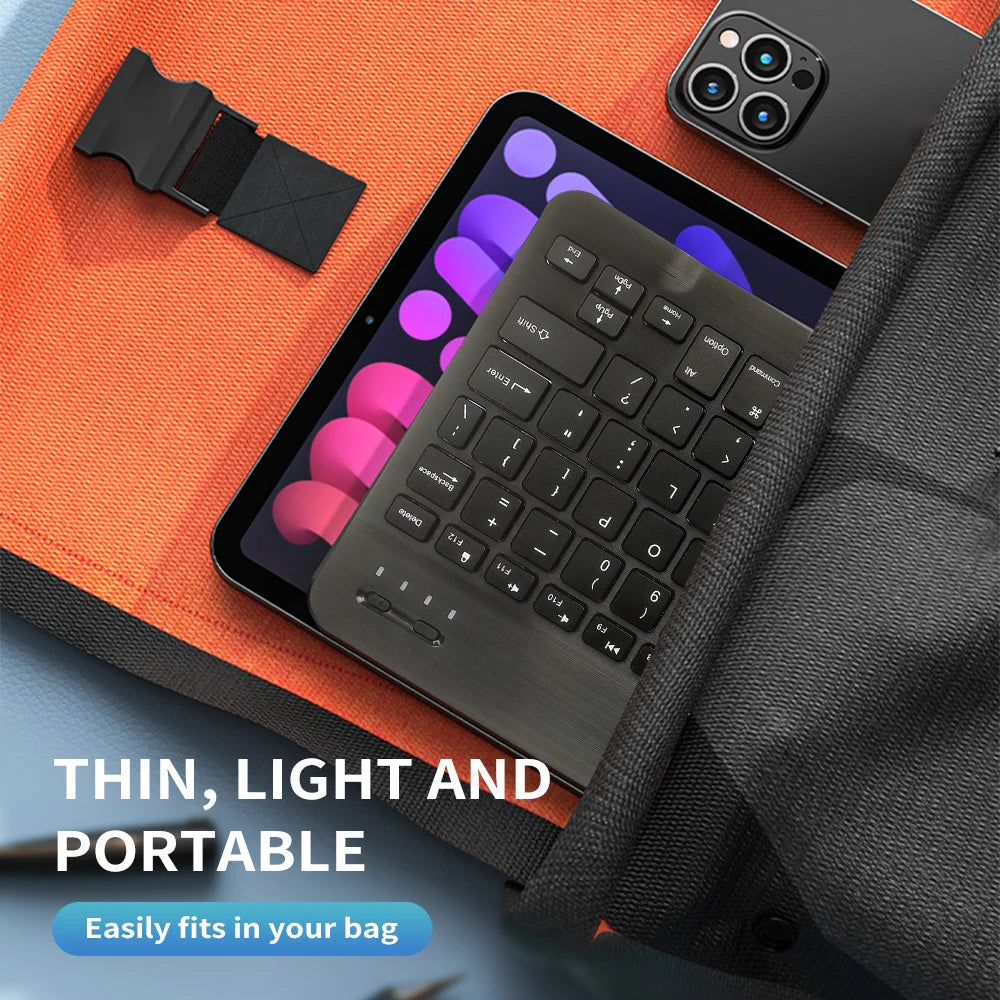 Bluetooth Keyboard Wireless Rechargeable Black 10 Inch Keyboard For IOS Android Windows Tablet For iPad Air Mini Keyboard