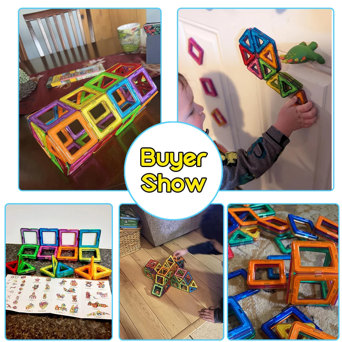 Magnetic Building Blocks for children's Toys, Puzzle Learning, Birthday and Christmas Gifts