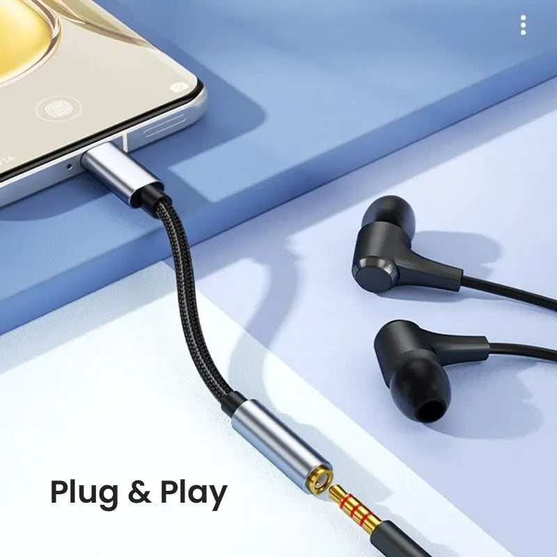 NIERBO USB C to 3.5mm Female Headphone Jack Adapter Type C to Aux Audio Dongle Adapter for Samsung Galaxy iPad Pro Pixel