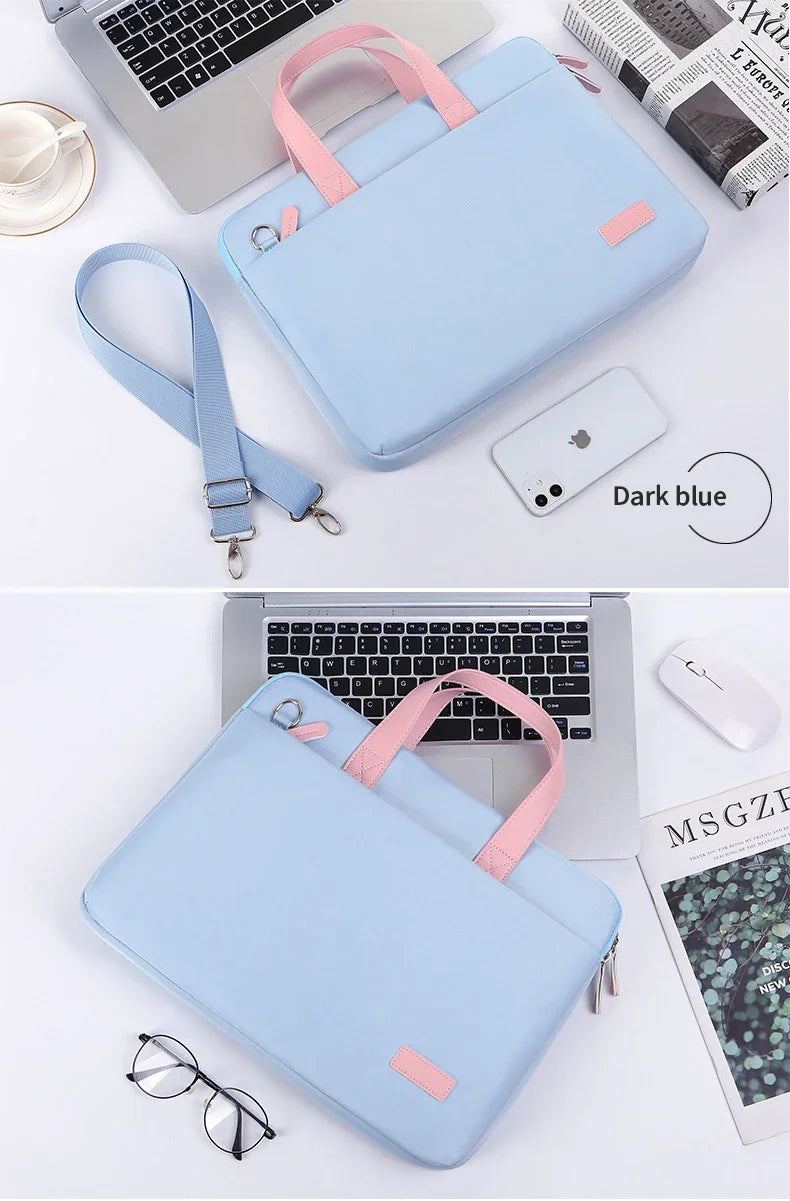 Lightweight Laptop Bag Portable Business Shoulder Messenger Bag 14/15 Inch Handbag Waterproof shockproof Storage Bags Briefcases