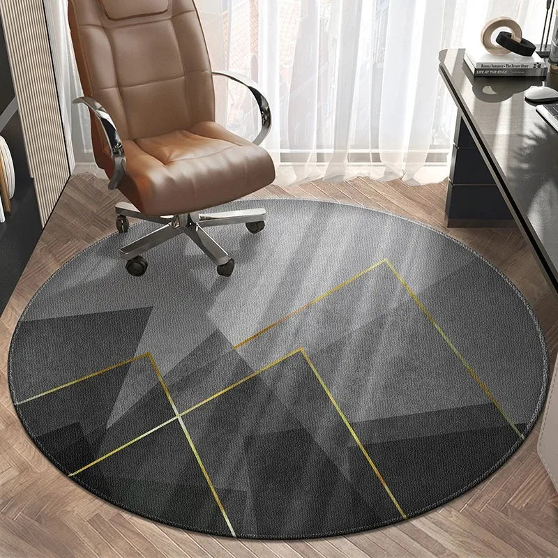 Dustproof Round Carpet, Office Chair Mat For Gaming & Study