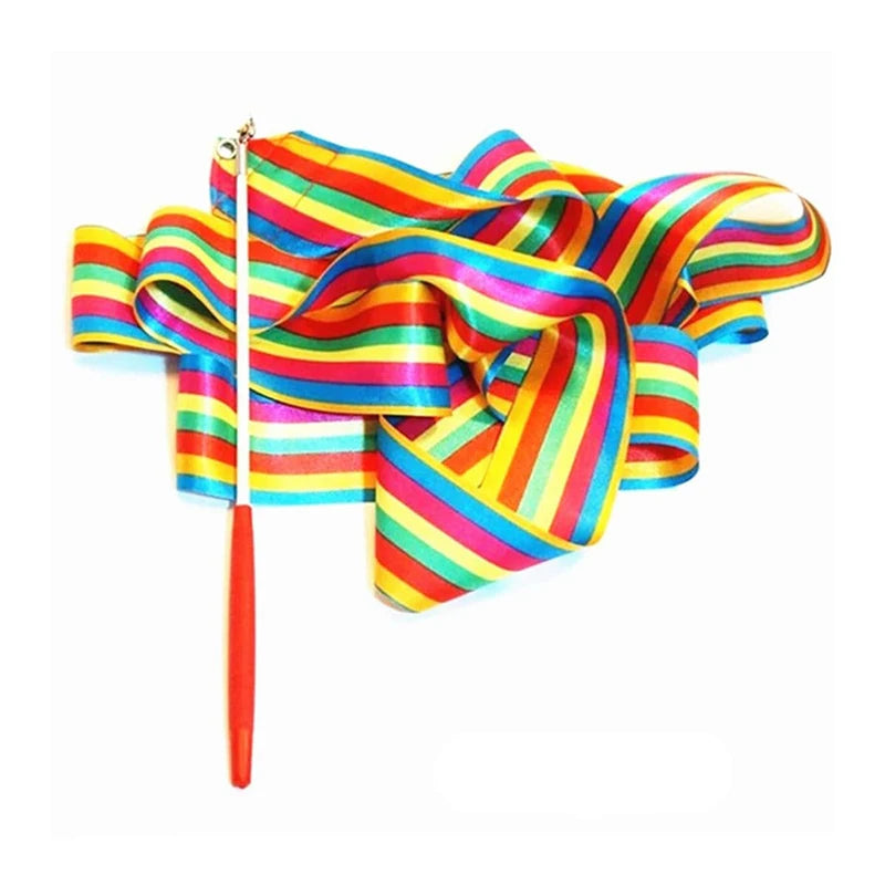 Children Handheld Ribbon Six Color Scarves Nylon Kids Outdoor Sports Toys Exercise Kindergarten Dance Performance Props TMZ