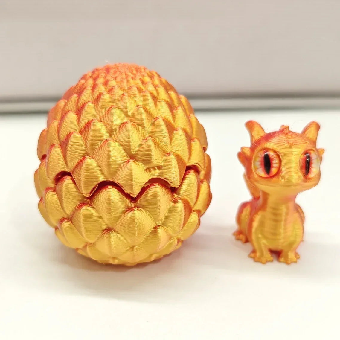 Mini 3D Printed Dragon with Eggs Eyes for Home Decor Little Dragon Egg Kids Toy Gift Figure Accessories Decoration Статуэтки
