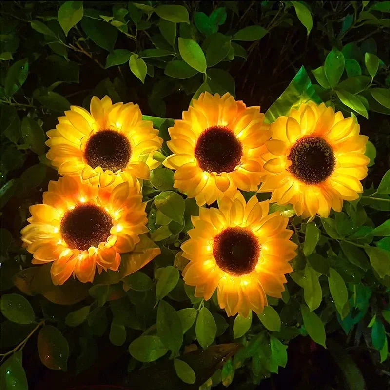 LED Solar Sunflower Outdoor Lawn Light Garden Yard Lawn Night Lamp Landscape Garden Home 2025 Ramadan Wedding Decorations
