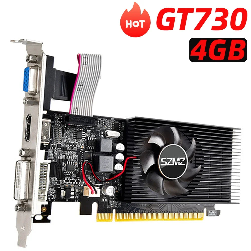 GT730 GT610 4GB 2/1GB DDR3 Graphics Card Desktop Gaming Video Card HDMI-Compatible VGA DVI PCI-E 16X Low Profile Graphics Cards