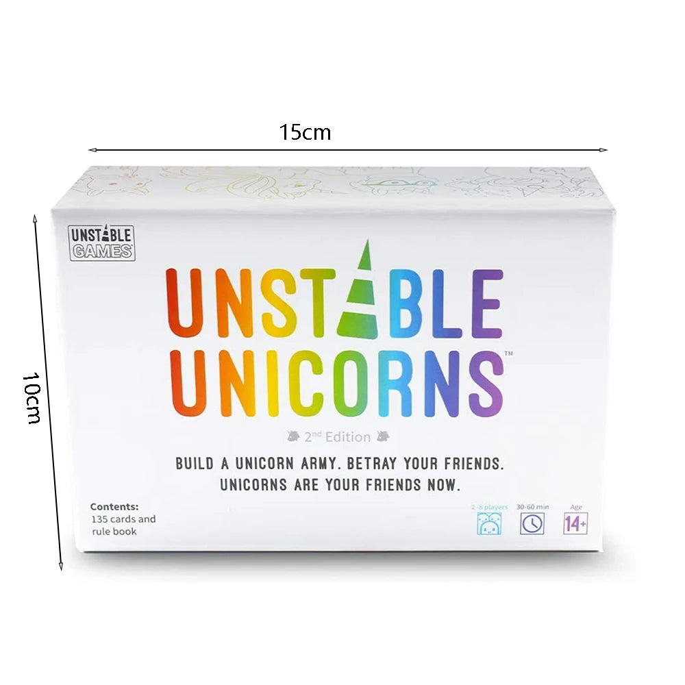 Unstable Unicorns Board English Family Party Expansion Basic Version Of Classic Board Games Control and Chaos Base Game