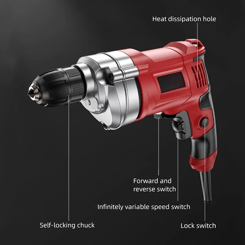 220V 50Hz Impact Drill 0-3000 R/min High Rotation Speed Corded Electric Drill Tool Max 13mm Chuck Controllable Speed 780W