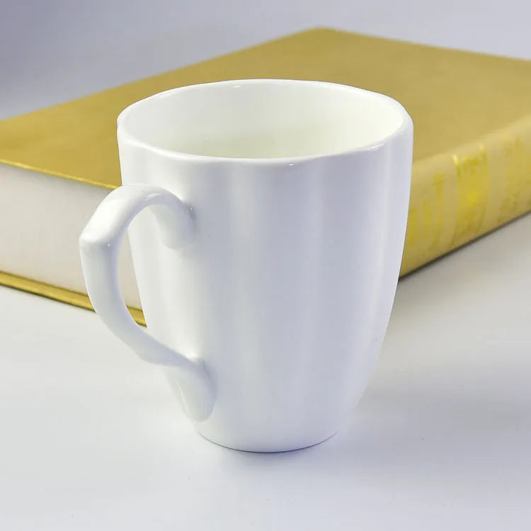 300ml Bone Ceramic Phnom Penh Silver Border Mug China Relief Moonlight Cup Office Gift Coffee Milk Tea Cup With Handle
