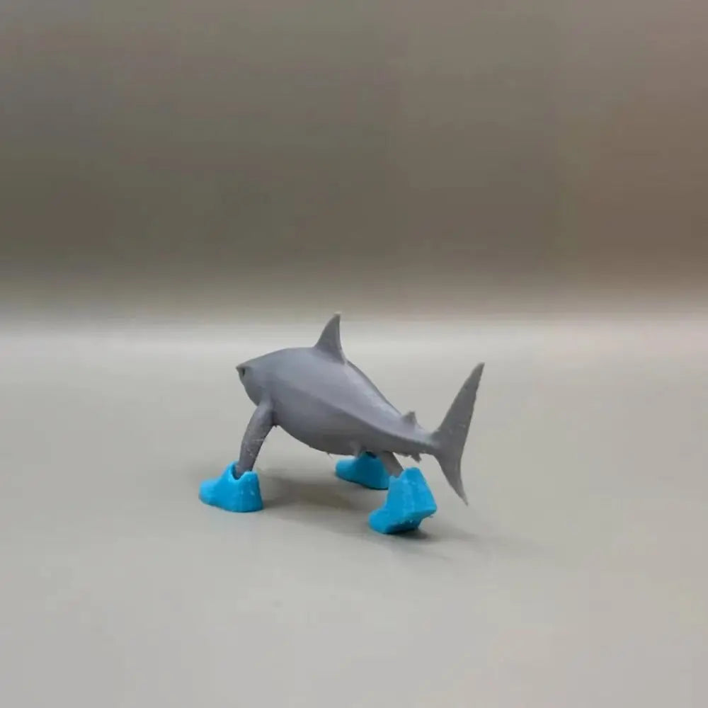 Desk Decor Wear Shoes Sharks 3D Printed Collectible Shark Figurine Toy Shark in Sneakers Statue Shark Meme Figurines