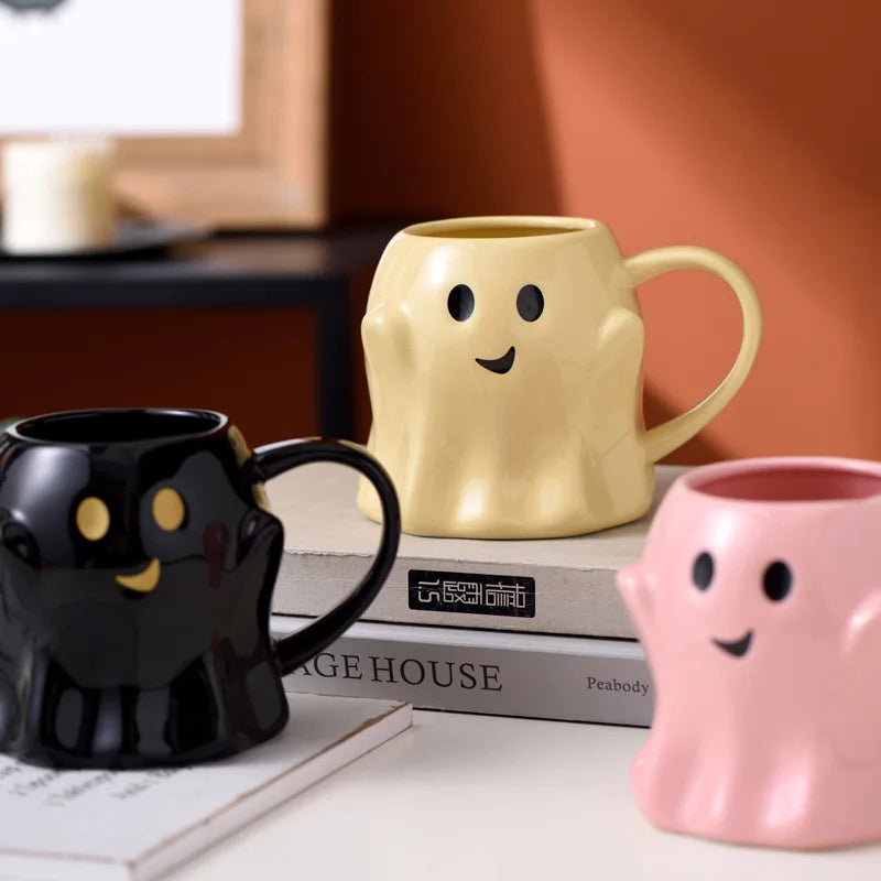 ceramic halloween ghost mug cup