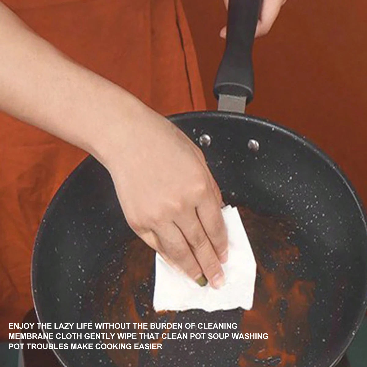 1Pc Flat Non-Stick Frying Pan Medical Stone Fried Egg For Household Steak Frying Pan With Less Oil Smoke Induction Cooker