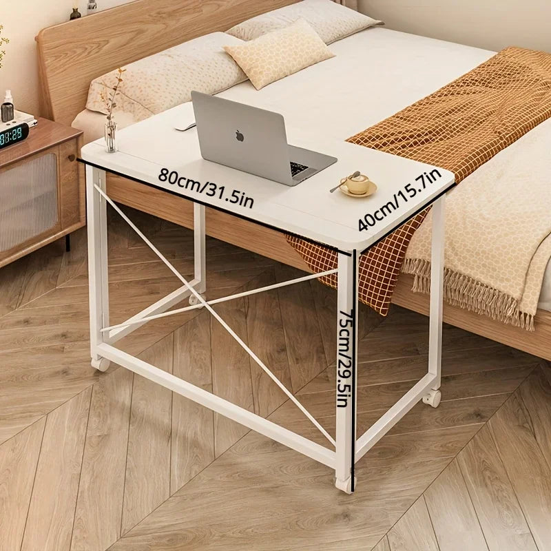 Folding desk, movable desk, home student computer desk, study desk, bedroom bedside desk, office desk computer desk desk table