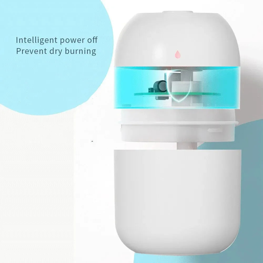 Portable Water Drop Humidifier White USB Desktop Indoor Air Atomization Humidifier Household Mute Large Spray Humidifier