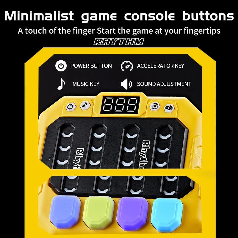 ZLang Dancing Handheld Memory Game Quick Push Game Fidget Toys for Adults Rhythm Handheld Game Machine Light Up Stress Relief