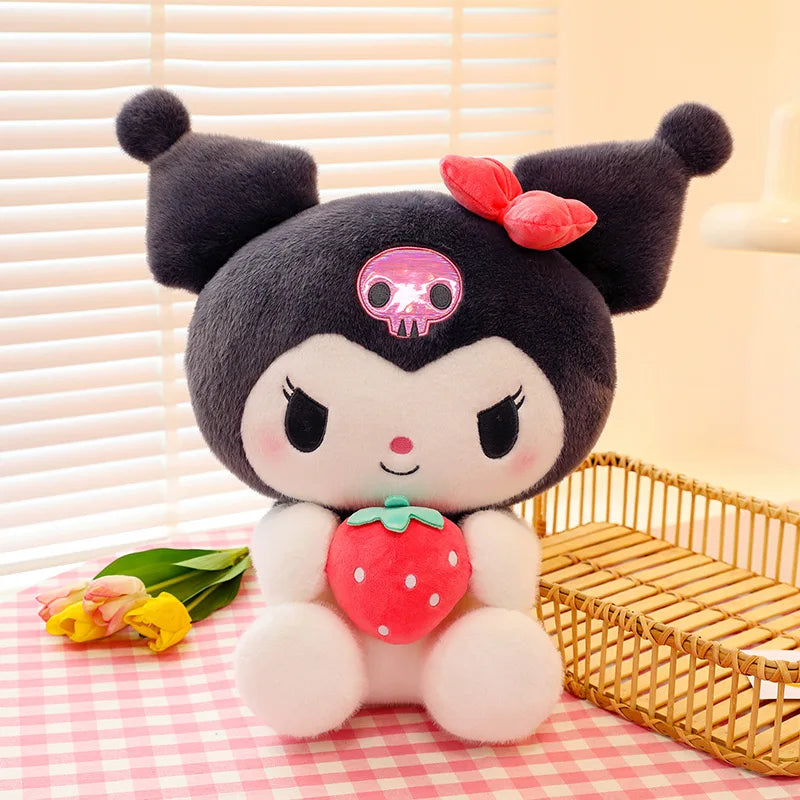 Kawaii 25cm Sanrio Jade Dog Kuromi Dressing Doll Doll Plush Toy Stuffed Animal Patung Dolls Birthday Gift for Girls Kids Boys