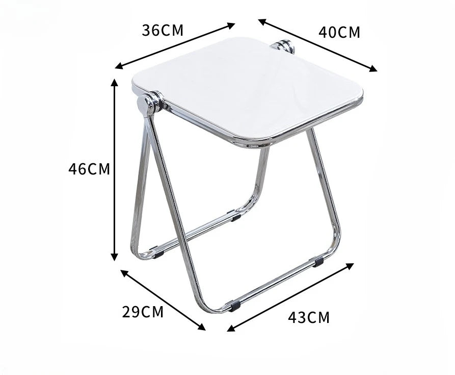 Foldable transparent thick small coffee table, simple computer desk, sofa edge table, light luxury coffee table, small desk