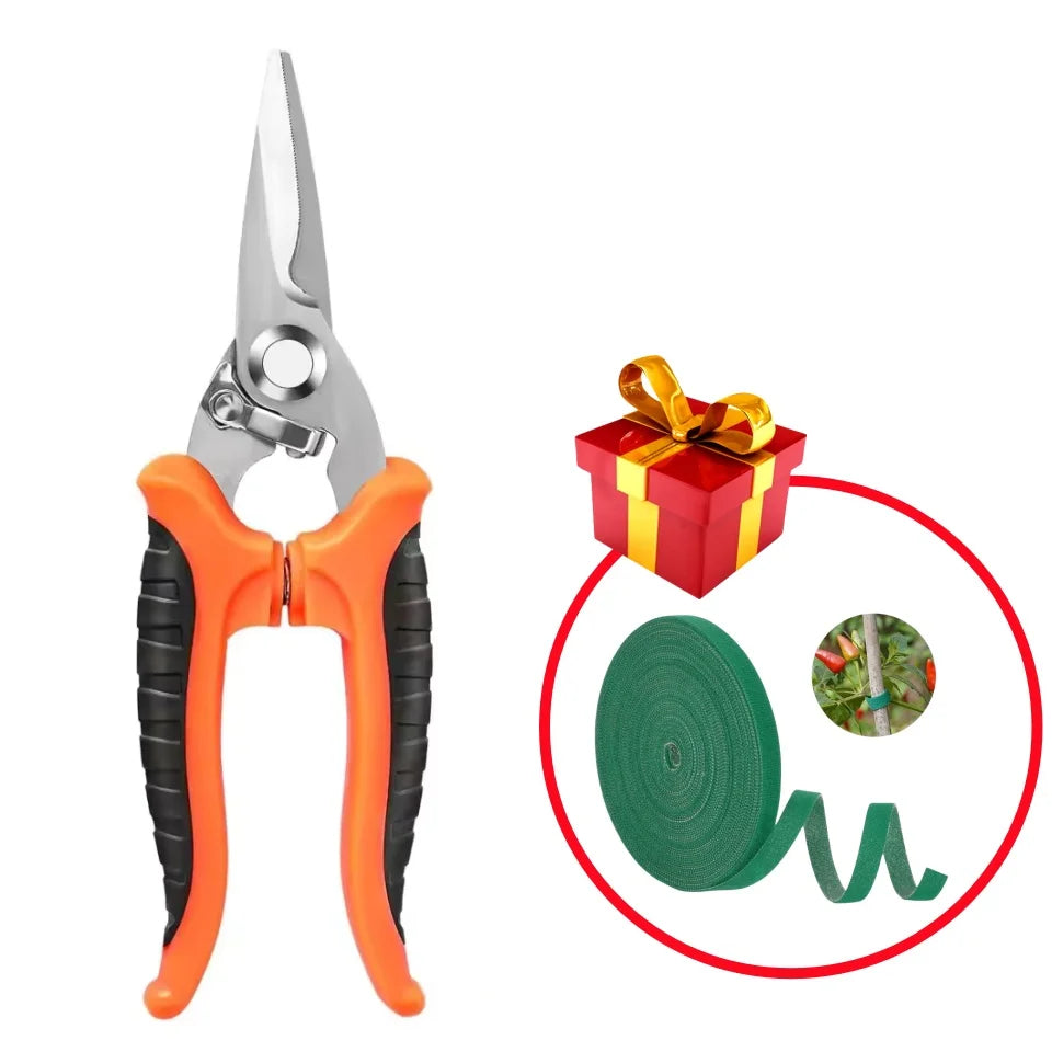 3PCS Garden Scissors Set Gardening Tool Scissors Stainless Steel Professional Gardening Scissors with Non-slip Ergonomic Handles