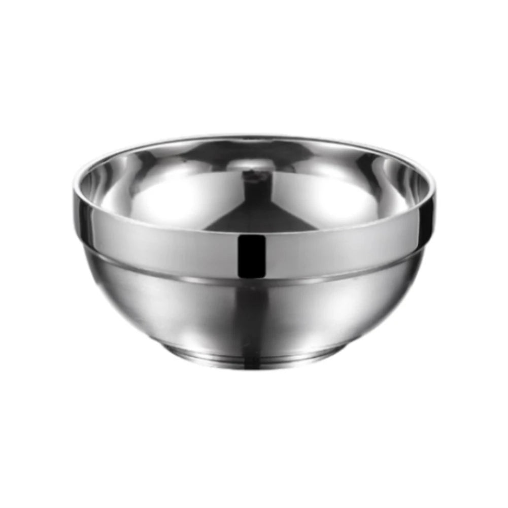 Stainless Steel Bowl Double Layer Thickening Bowl For Family Kitchens Outdoor Picnics Salad Bowl Deep Dish Tableware