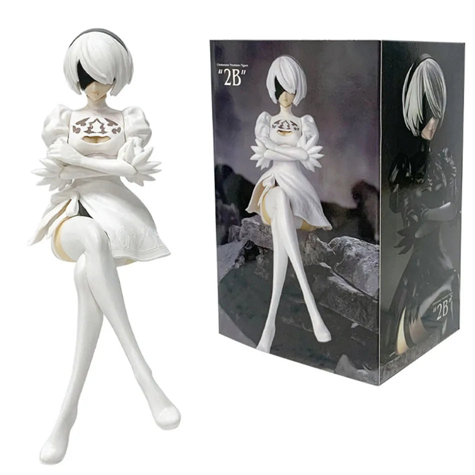 In Stock 15CM NieR:Automata Yorha Figures No. 2 PVC Anime Action Model Collection Ornament Anime Cartoon Model Toy Gift