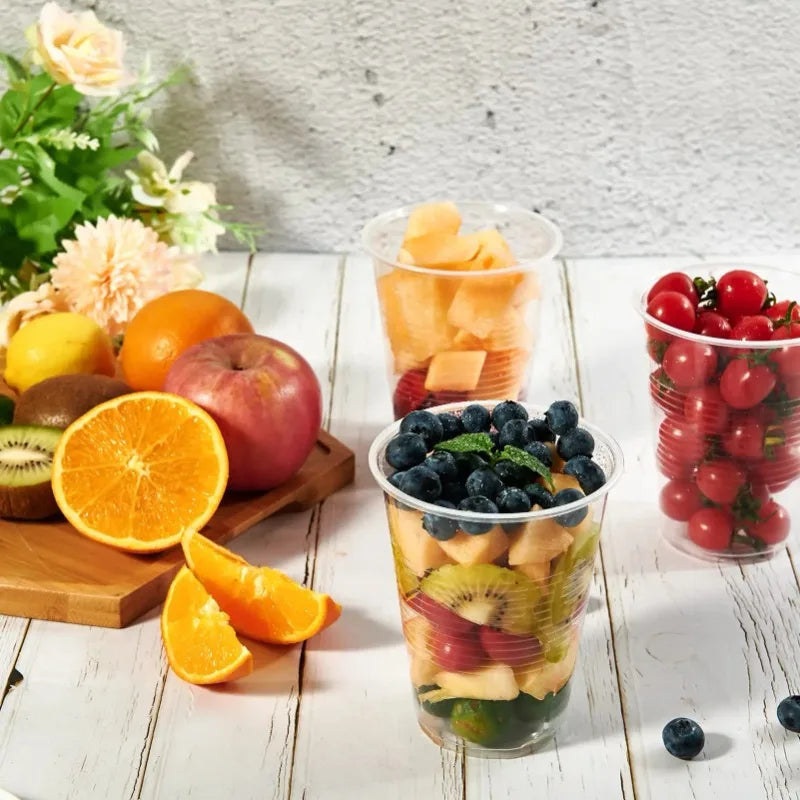 50/100PCS Disposable Clear Plastic Cup Outdoor Picnic Plastic Cup Drinking Cup for Parties Birthdays Weddings Camping Utensils