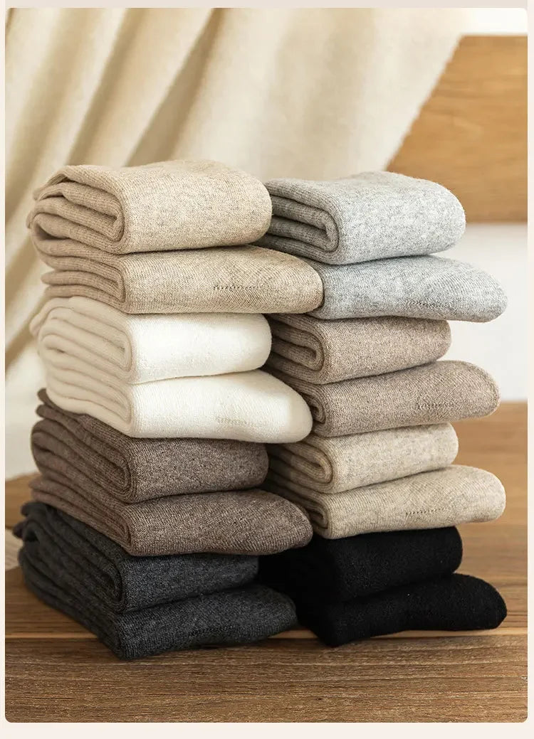 Cashmere Tall Socks Women's Fuzzy-Lined Plush Cozy Winter Hosiery Leg Covers Over-Knee Socks Bestseller Warm Thick Stockings