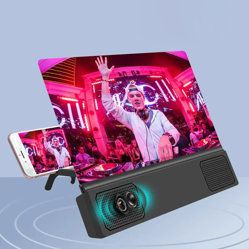 3D Screen Amplifiers Mobile Phone Magnifier With Enlarged Speaker Video Amplifier Stand Magnifying Folding Desk Audio Anti-BlueB
