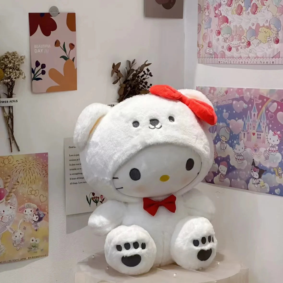 Kawaii 25cm Sanrio Jade Dog Kuromi Dressing Doll Doll Plush Toy Stuffed Animal Patung Dolls Birthday Gift for Girls Kids Boys