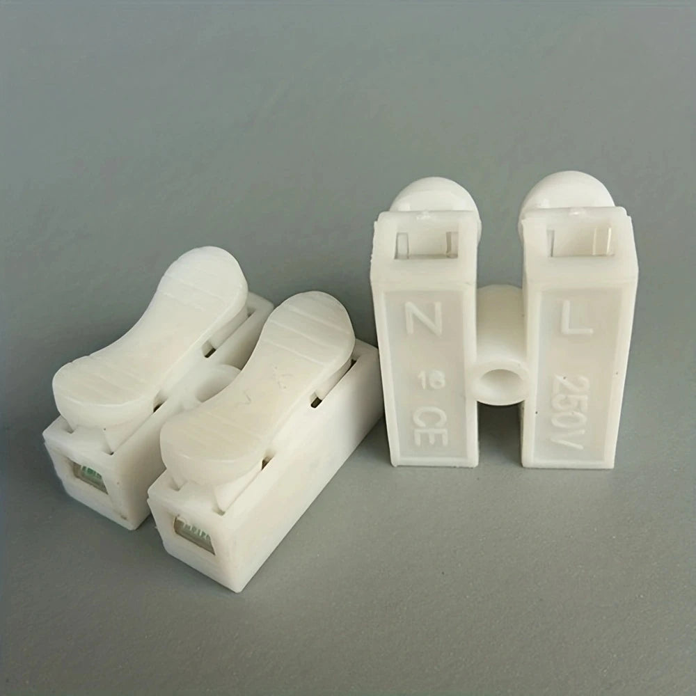 20pcs No Solding Welding Quick 2P Cable Wire Connector No Screw Terminal  Block Spring Clamp