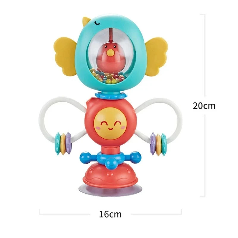Suction Cup Spinner High Chair Baby Toys 6 12 Months Rotating Rattle Sensory Toys for Babies Educational Games Toy 1 2 3 Years