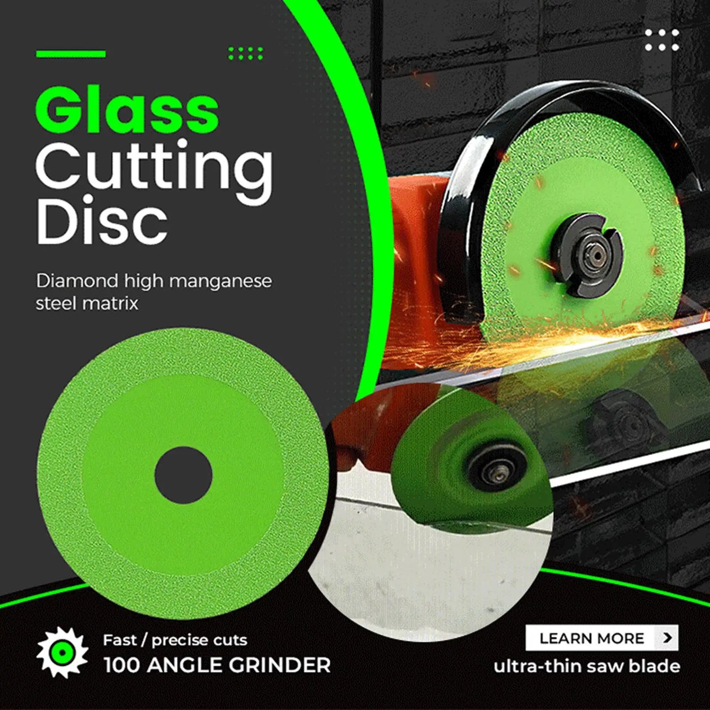 Glass Cutting Disc Diamond 100mm Marble Saw Ceramic Tile Jade Crystal Wine Bottles Grinding Chamfering Glass Cutting Tool 3/1pcs