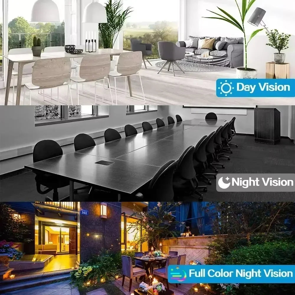 2K 4MP Auto Tracking PTZ Security Camera, 2.4G WiFi Outdoor IP Camera with Two-Way Audio, Night Vision, Smart Motion Detection,