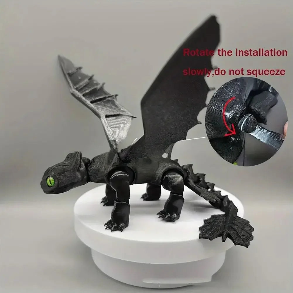 3D printed Night Sha Toothless anime cartoon fashion and creative desktop ornament model decoration children's toy birthday gift