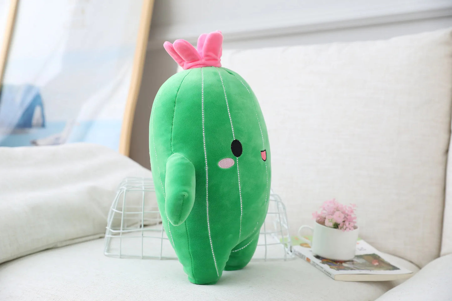 25/40/65cm Kawaii Simulation Cactus Plush Toy Cute Stuffed Plants Plushies Dolls Cartoon Soft Throw Pillow Kids Toys Home Decor