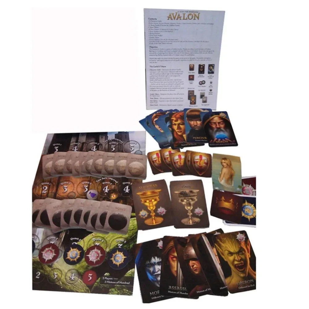 Avalon Board game card, suitable for gatherings, Christmas parties, friends drinking and entertainment
