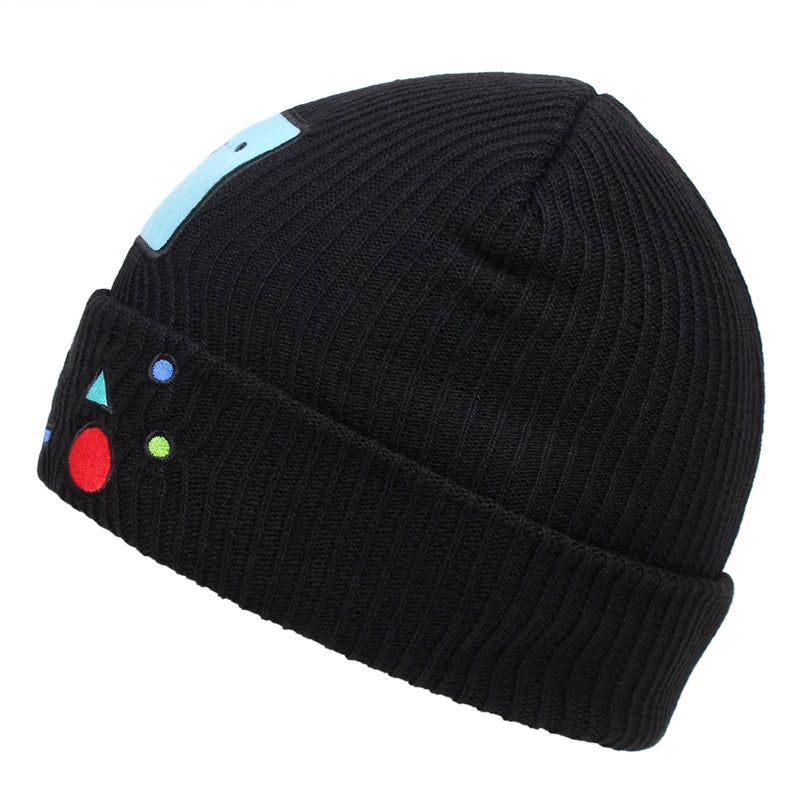 New Cartoon Adventure Time Casual Beanies For Women Men Hip Hop Beanie Hat Lovely Warm Knitted Skull Bonnet Gorros Ski Skullies