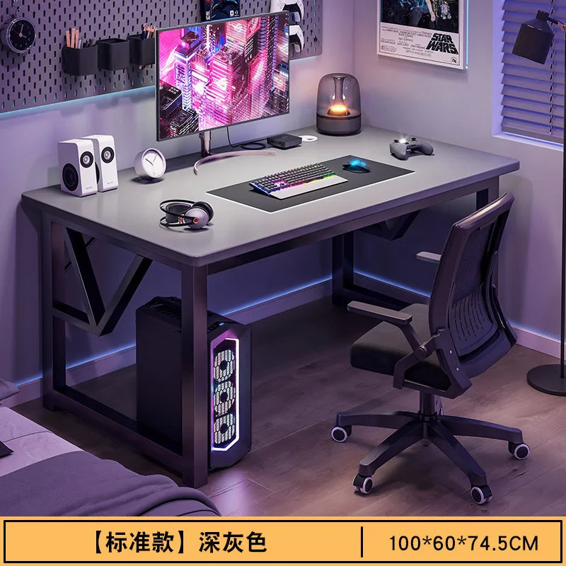 Desk Home Desktop Gaming Table and Chair Student Bedroom Learning Writing Desk Rental House Simple Long Computer Desk