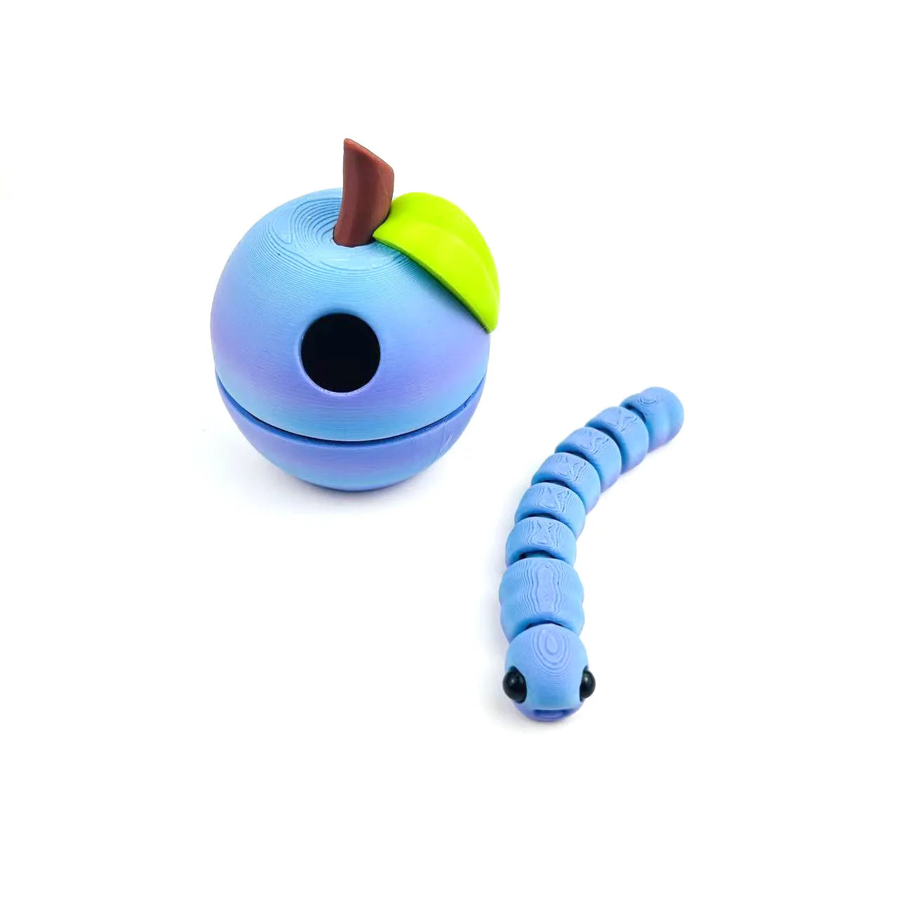 3D Printed Apple Bug Creative Children's Toy Full Body Joints Movable Multi-color Model Figure Home Ornament Birthday Gift