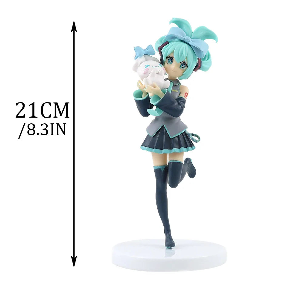 21cm Sexy Girl Hatsune Miku Anime Figure Fashion Subclture Miku Action Figure Christmas Gift PVC Collection Model Doll Toys