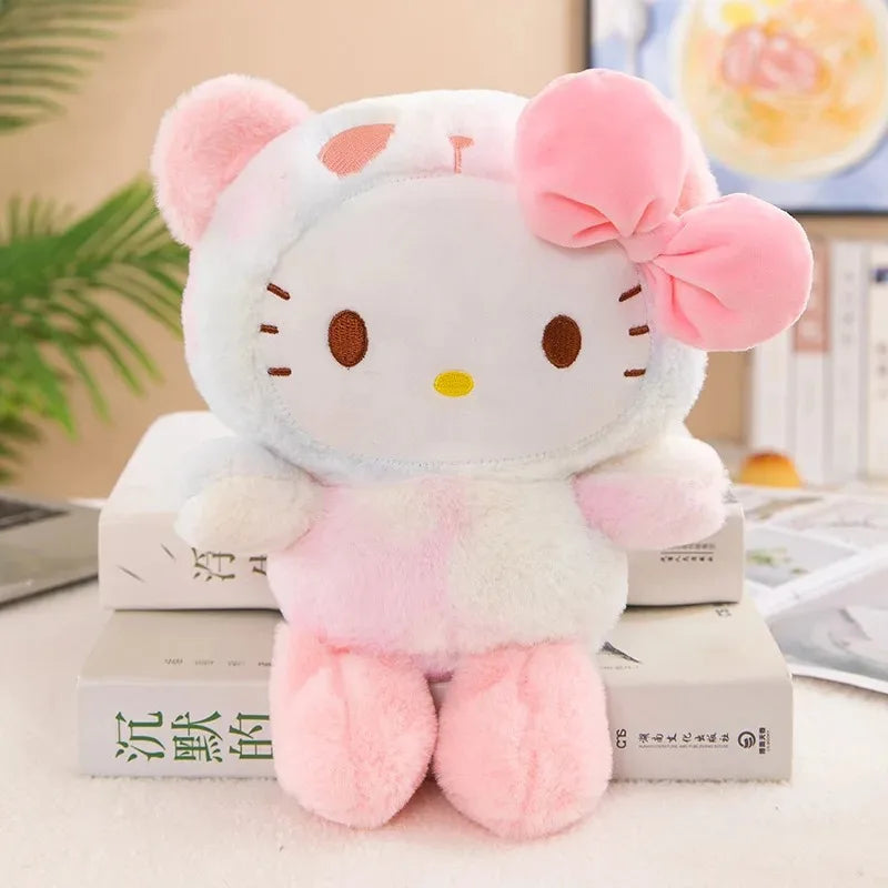 Kawaii 25cm Sanrio Jade Dog Kuromi Dressing Doll Doll Plush Toy Stuffed Animal Patung Dolls Birthday Gift for Girls Kids Boys