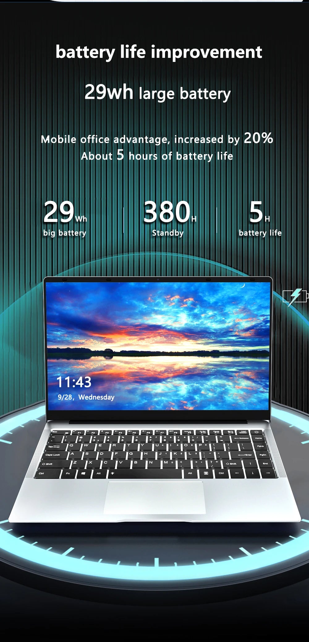 Kid 14.1-inch Intel Celeron N4000 Laptop with 128GB/256GB/512GB/1TB SSD Windows 11 Pro  Dual Core Portable Notebook for Students