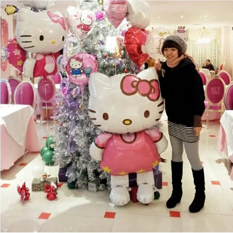 Kawaii Figure Hello Kittys Series Extra Large Balloons Cartoon Balloon Children Birthday Party Supplies Room Decor Girl Kid Gift