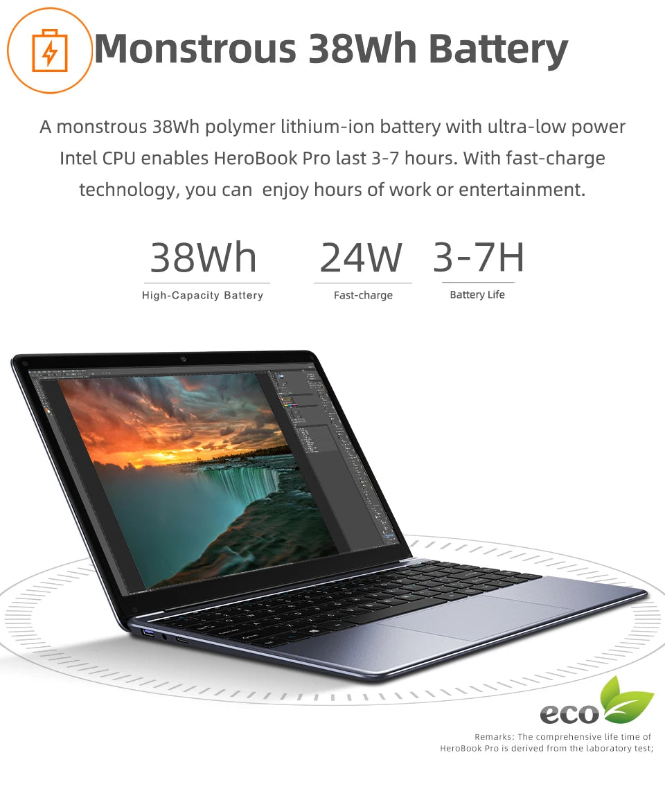 CHUWI Herobook Pro / Herobook Plus Laptop Windows 11 Laptop 14.1inch / 15.6inch FHD Intel N4020 LPDDR4 8GB 256GB SSD Computer PC